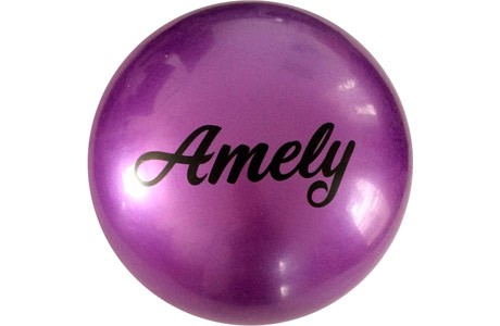 Мяч для художественной гимнастики Amely AGB-101 (19см, 400гр) фиолетовый - фото
