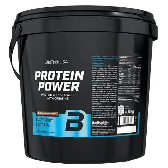 Протеин комплексный (соевый, казеин, сывороточный концентрат) Protein Power Biotech USA 4000г (шоколад) - фото