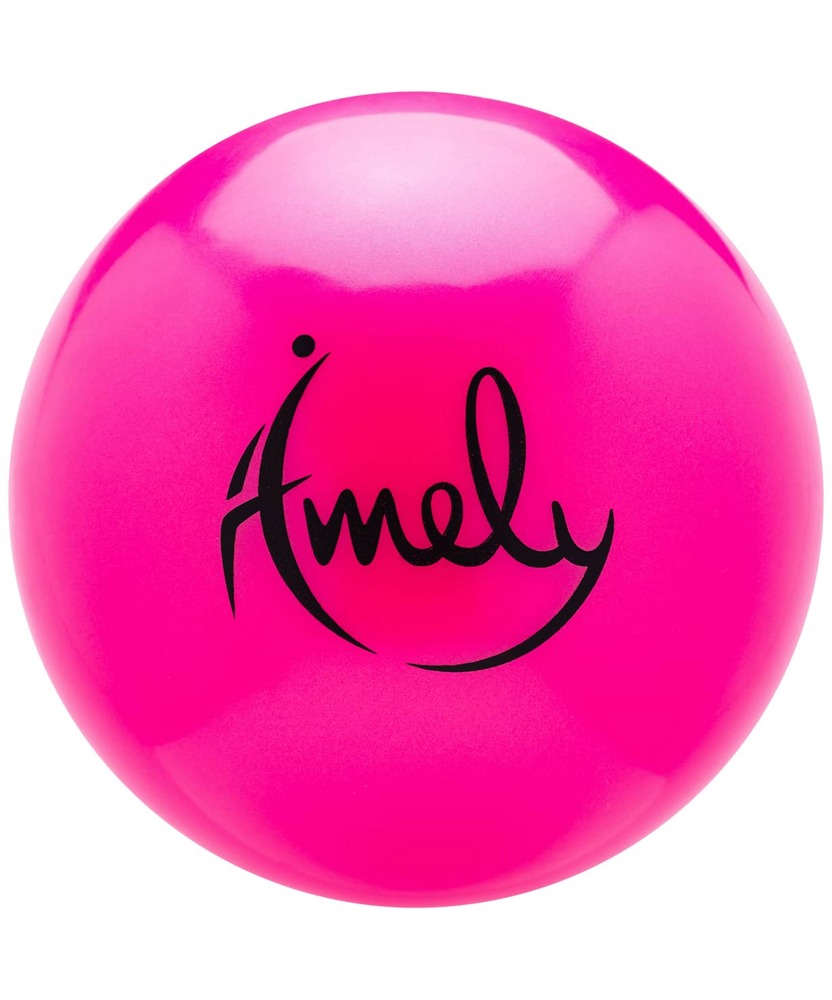 Мяч для художественной гимнастики Amely AGB-301 (15см, 280 гр) розовый - фото