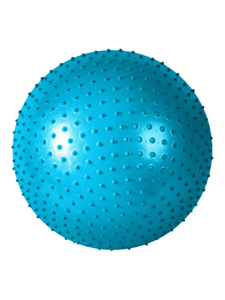 Гимнастический мяч массажный Atemi AGB-02-65 65см голубой Антивзрыв - фото