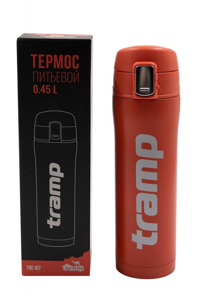Термокружка Tramp 0,45 л (оранжевый) TRC-107о - фото