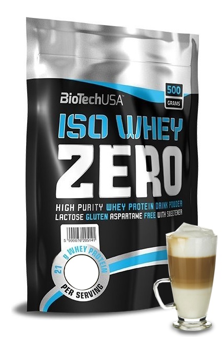 Протеин сывороточный (изолят) Iso Whey Zero Biotech USA 500г (кофе латте) - фото