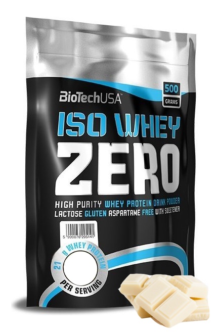 Протеин сывороточный (изолят) Iso Whey Zero Biotech USA 500г (белый шоколад) - фото