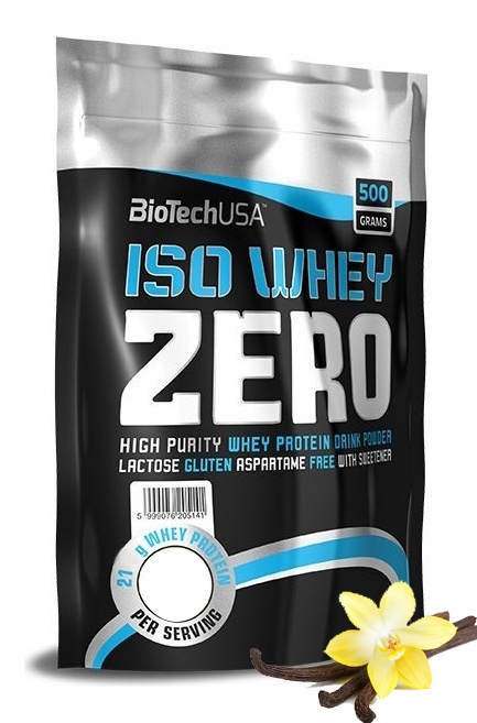 Протеин сывороточный (изолят) Iso Whey Zero Biotech USA 500г (ваниль) - фото