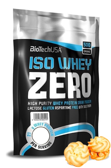 Протеин сывороточный (изолят) Iso Whey Zero Biotech USA 500г (печенье-крем) - фото