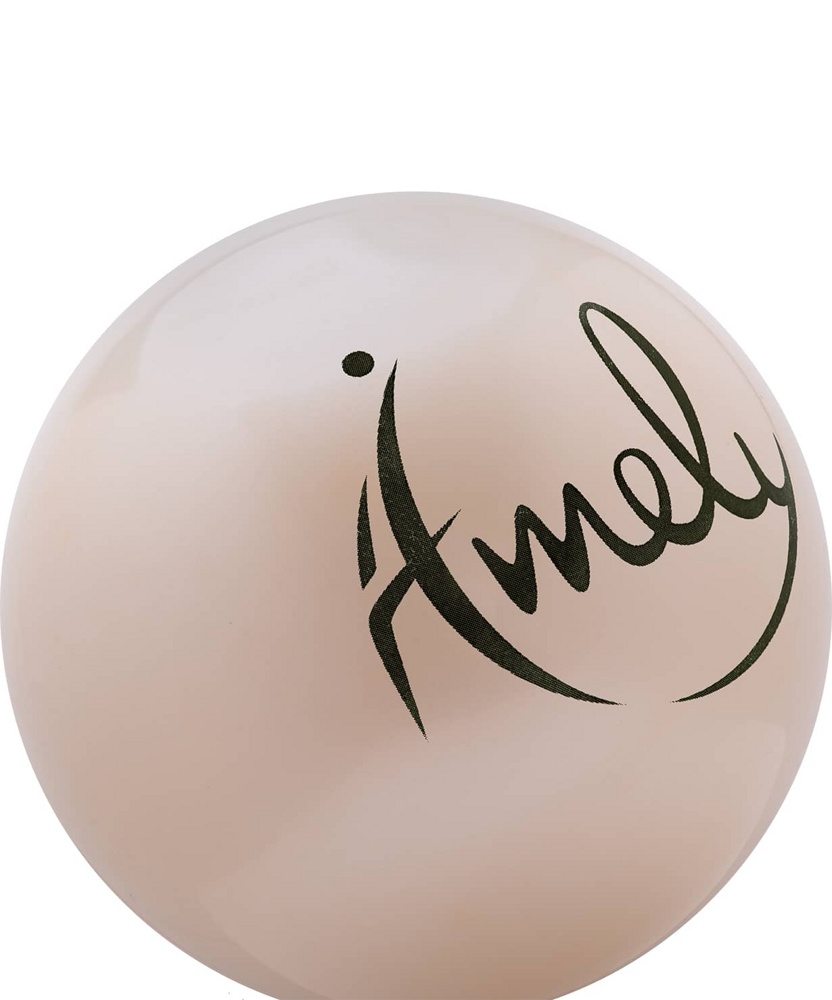 Мяч для художественной гимнастики Amely AGB-301 (15см, 280 гр) жемчужный - фото2