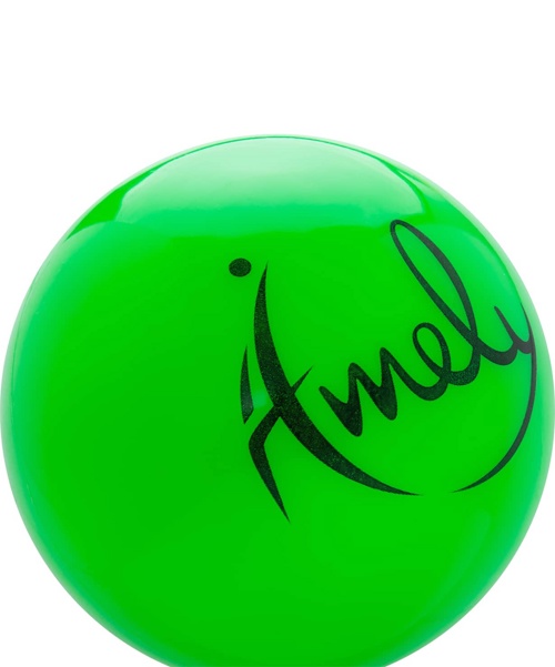 Мяч для художественной гимнастики Amely AGB-301 (15см, 280 гр) зеленый - фото2
