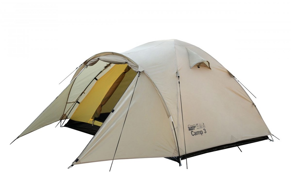 Палатка туристическая 3-х местная Tramp Lite Camp 3 (V2) Sand (4000 mm)