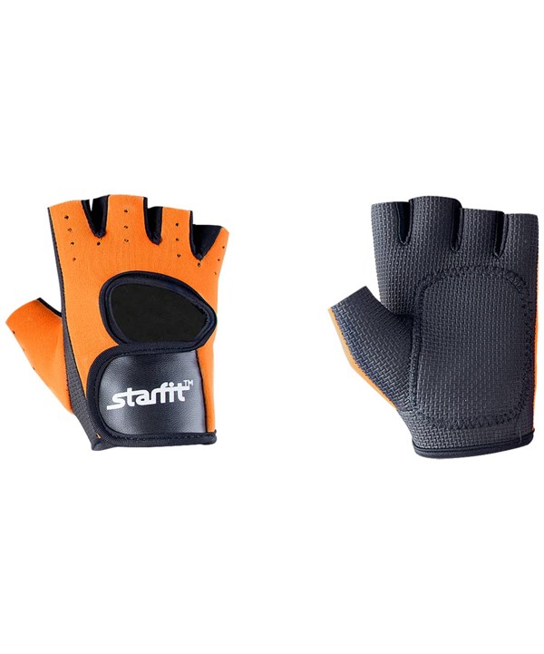 Перчатки для фитнеса STARFIT SU-107 (S, M, L, XL, оранжевый/черный) - фото