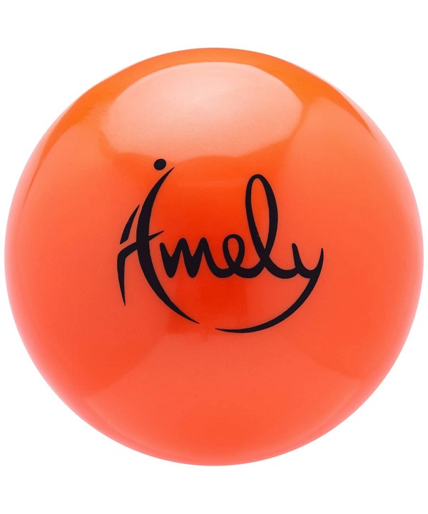 Мяч для художественной гимнастики Amely AGB-201 (19см, 400гр) оранжевый - фото