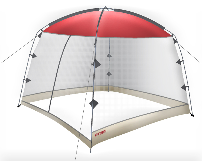Тент-шатер туристический Atemi АТ-1G (260х260х190) - фото