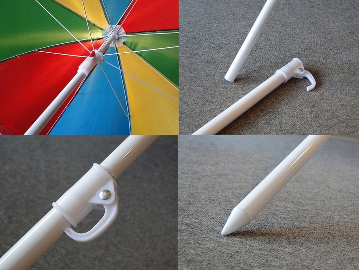 Зонтик пляжный складной h=180см (зонт от солнца) Relmax TLB011-2 - фото2