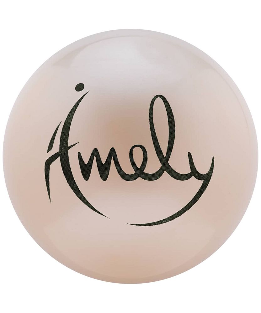 Мяч для художественной гимнастики Amely AGB-301 (15см, 280 гр) жемчужный - фото