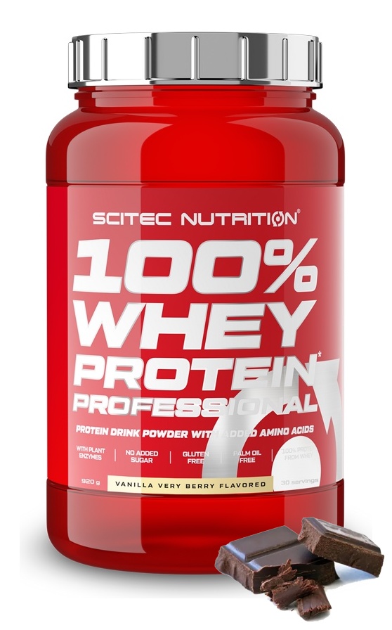 Протеин сывороточный (концентрат+изолят) Whey Protein Professional Scitec Nutrition 920г (шоколад) - фото