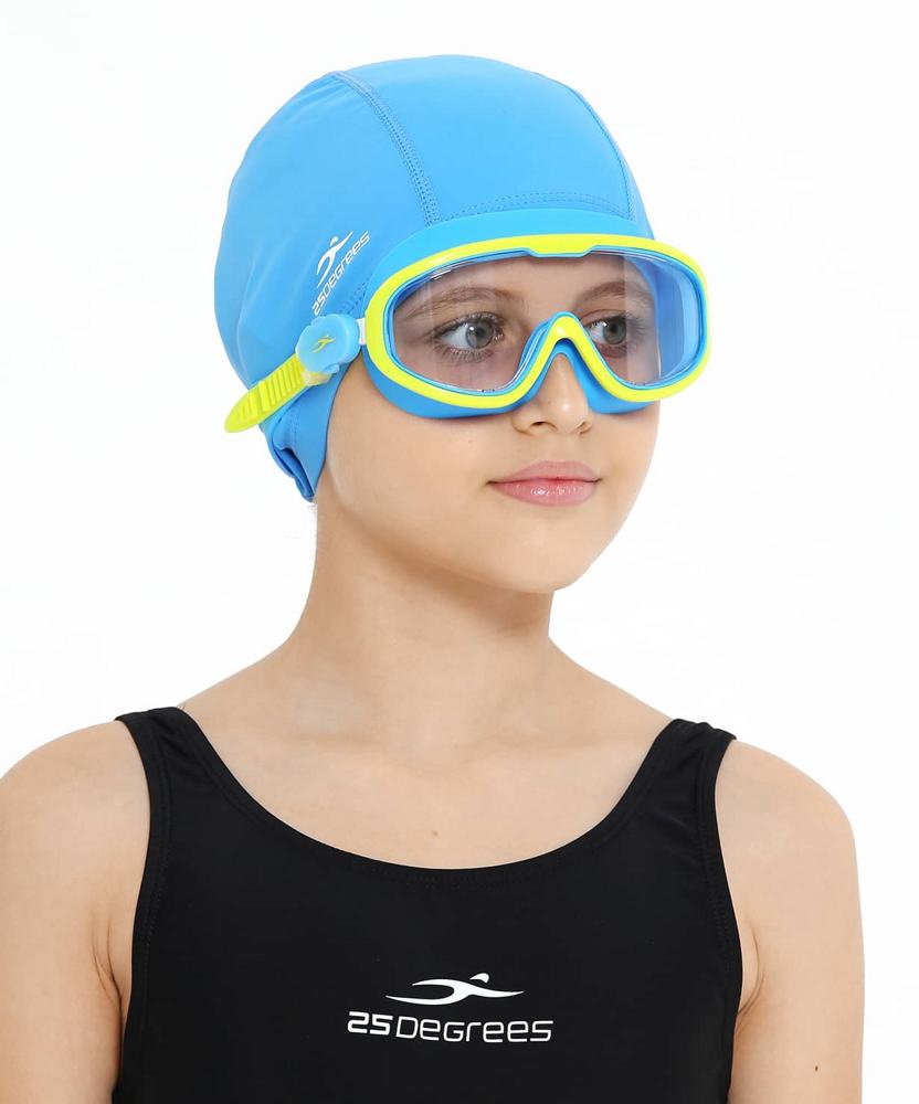 Очки-маска для плавания 25DEGREES Hyper Blue/Lime детские