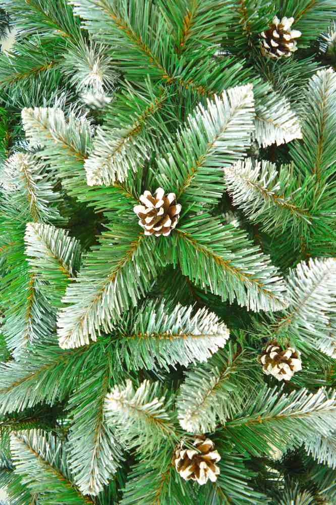 Искусственная елка Christmas Tree Ель таежная с шишками и белыми концами DTBS-22 2,2м - фото2