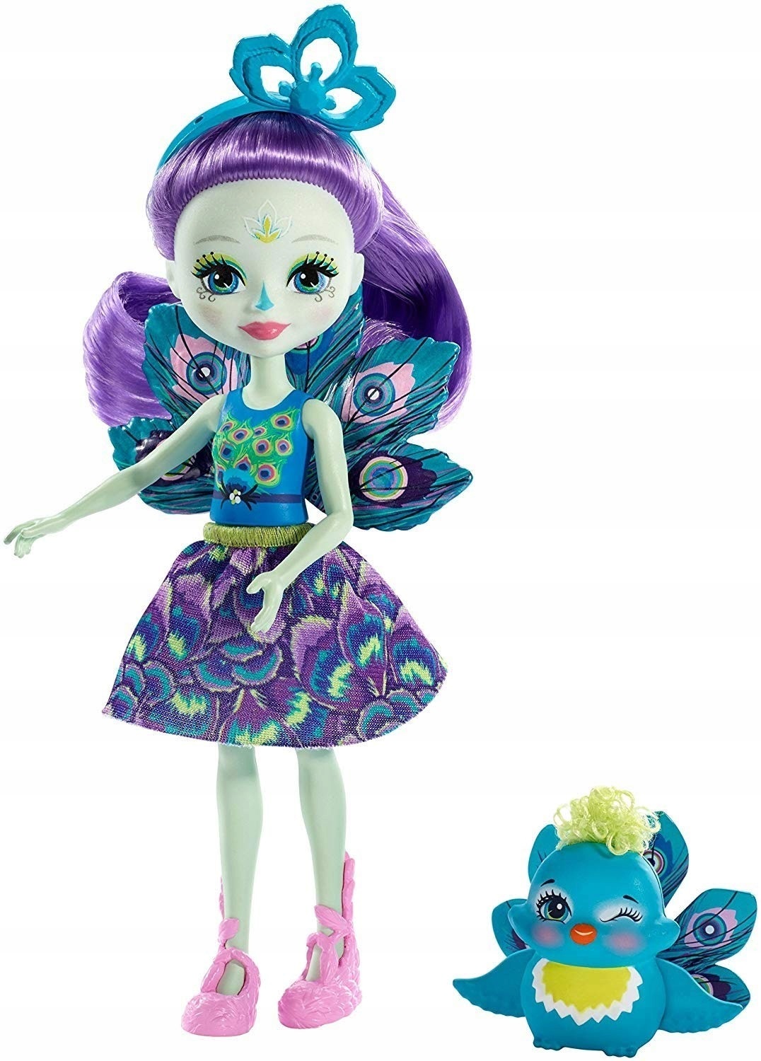 Кукла Пэттер Павлина с питомцем павлином Флэп 15см Enchantimals Mattel FXM74 - фото