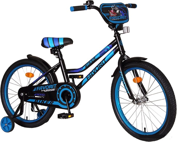 Детский велосипед Favorit Biker 20 2021 (черный/синий) BIK-P20BL - фото2