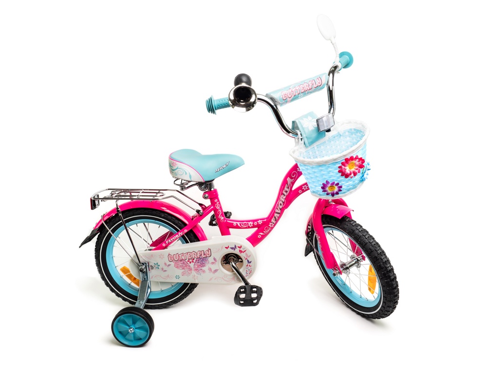 Детский велосипед Favorit Butterfly 16 (розовый/бирюзовый, 2020) BUT-16BL - фото2
