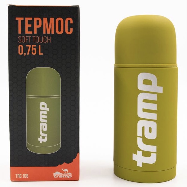 Термос Tramp Soft Touch 0,75 л (оливковый) TRC-108ол - фото