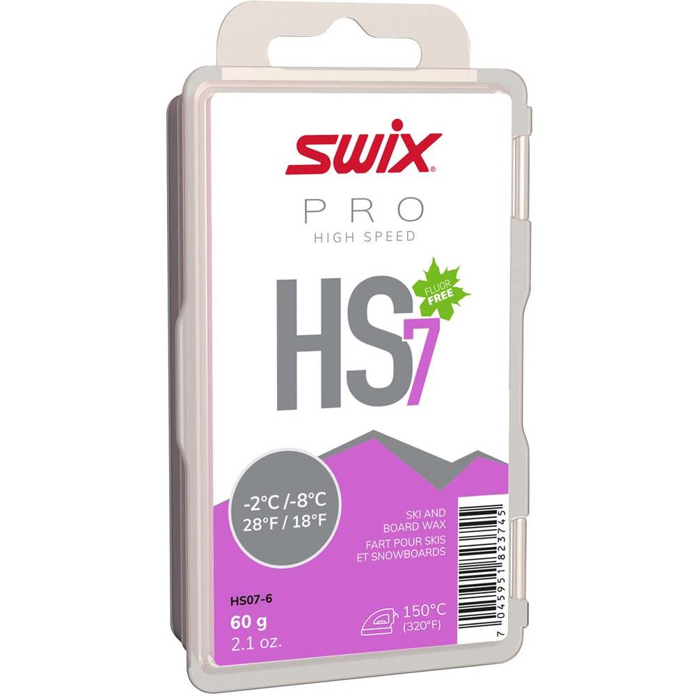 Мазь скольжения лыжная Парафин безфтористый Swix HS7 Violet -2C/-8C, 60 гр