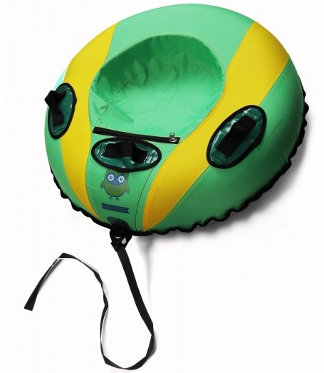 Тюбинг (надувные санки-ватрушка) Tim&Sport Дизайн 95 см зеленый/желтый - фото