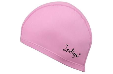 Шапочка для плавания Indigo IN048-PI Pink комби с ПУ
