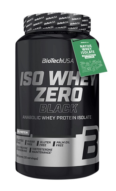 Протеин сывороточный (изолят) Iso Whey Zero BLACK Biotech USA 908г (клубника) - фото