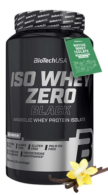 Протеин сывороточный (изолят) Iso Whey Zero BLACK Biotech USA 908г (ваниль) - фото