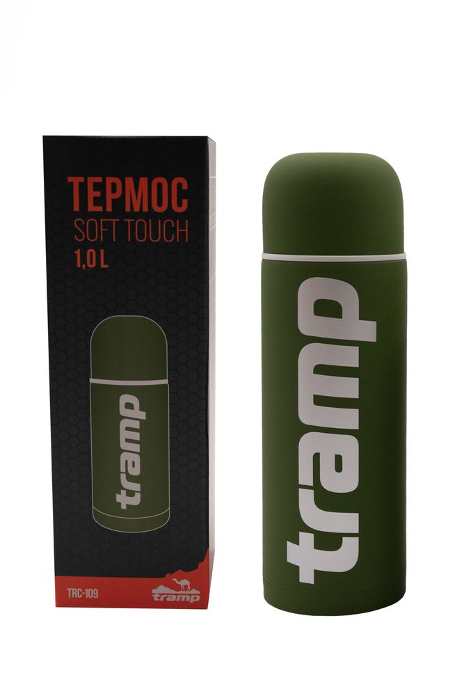 Термос Tramp Soft Touch 1,0 л (хаки) TRC-109х - фото