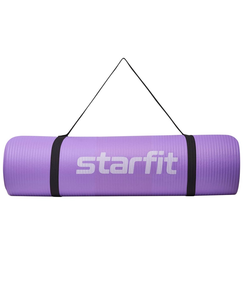Коврик для фитнеса гимнастический Starfit FM-301 NBR 10мм (фиолетовый пастель) - фото2