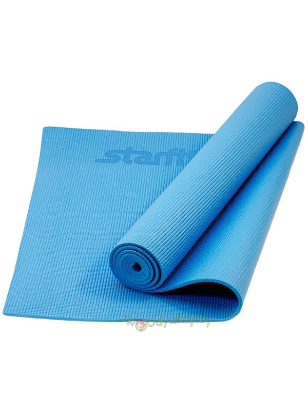 Гимнастический коврик для йоги, фитнеса Starfit FM-101 PVC 6мм (фиолетовый, синий) - фото2