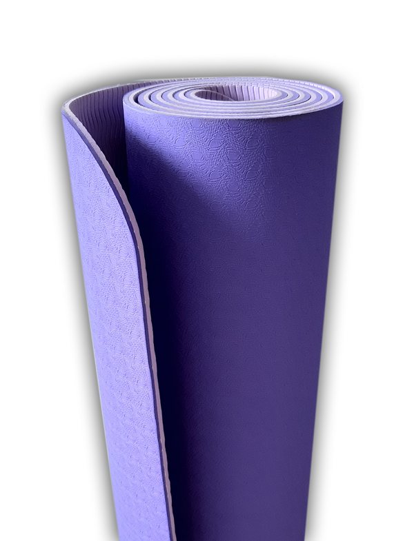 Коврик для фитнеса гимнастический Zez Sport TPE-8006 6 мм (фиолетовый/сиреневый) - фото2
