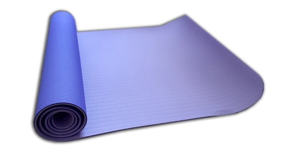 Коврик для фитнеса гимнастический Zez Sport TPE-8006 6 мм (фиолетовый/сиреневый) - фото