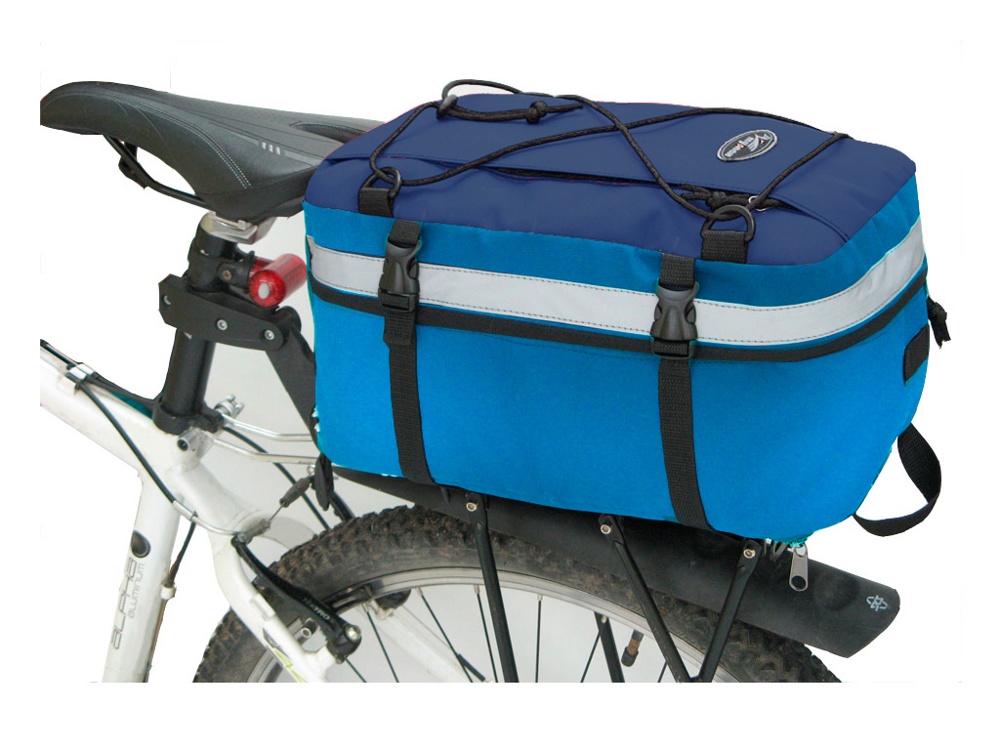 Велосумка на багажник Турлан Крок-15 л синий/голубой