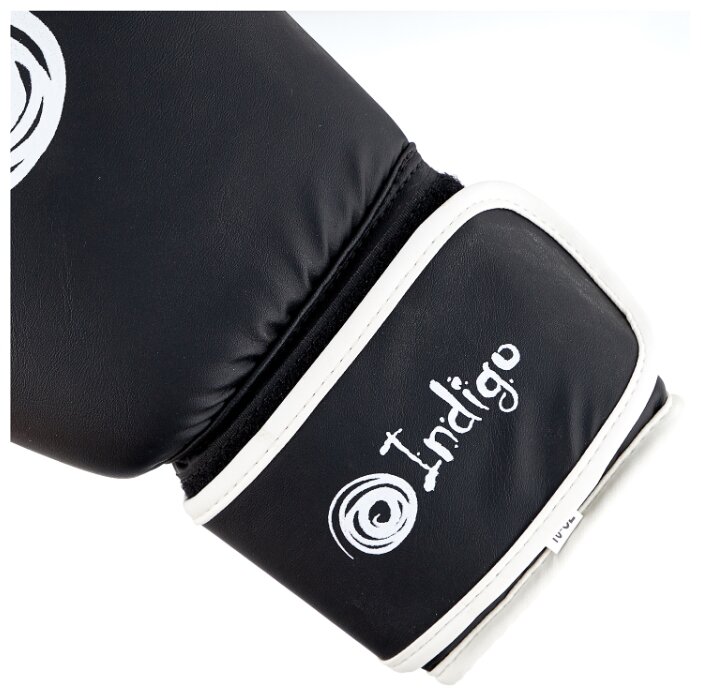 Боксерские перчатки INDIGO PS-790 (черный, 8 унций) - фото2