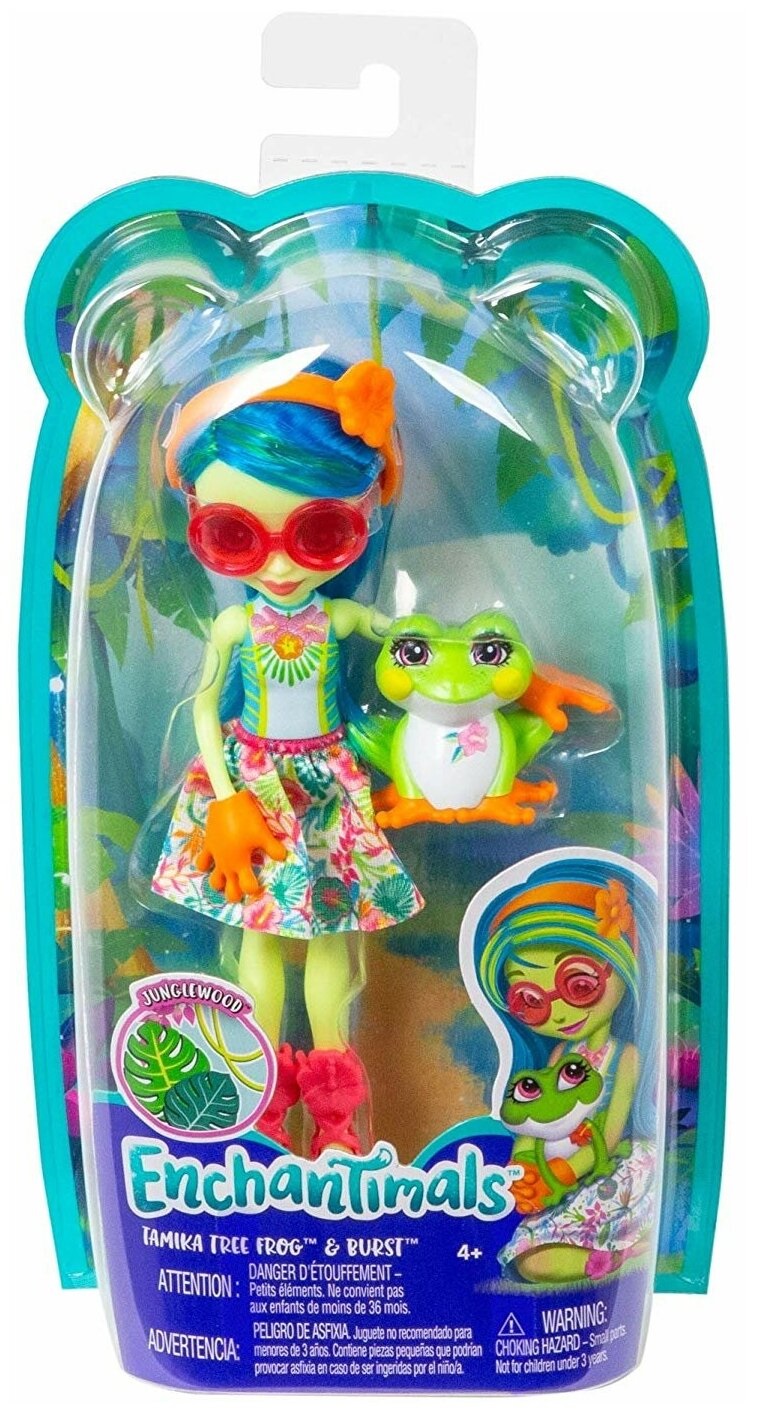 Кукла Тамика Квакша с питомцем лягушенок Берст 15см Enchantimals Mattel GFN43 - фото5