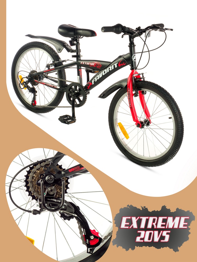 Детский велосипед Favorit Extreme 20VS EXT20V10RD - фото