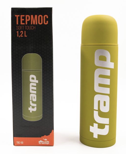 Термос Tramp Soft Touch 1,2 л (оливковый) TRC-110ол - фото
