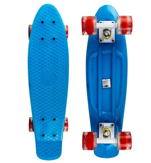 Пенни борд (скейтборд) MaxCity Plastic Board Gloss Small Blue - фото