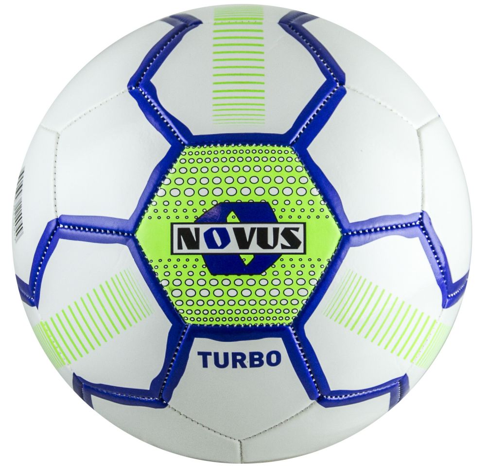 Мяч футбольный №5 Novus Turbo white/blue/green - фото