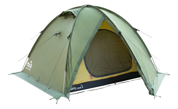 Палатка туристическая 4-х местная Tramp Rock 4 (V2) Green (8000 mm) - фото