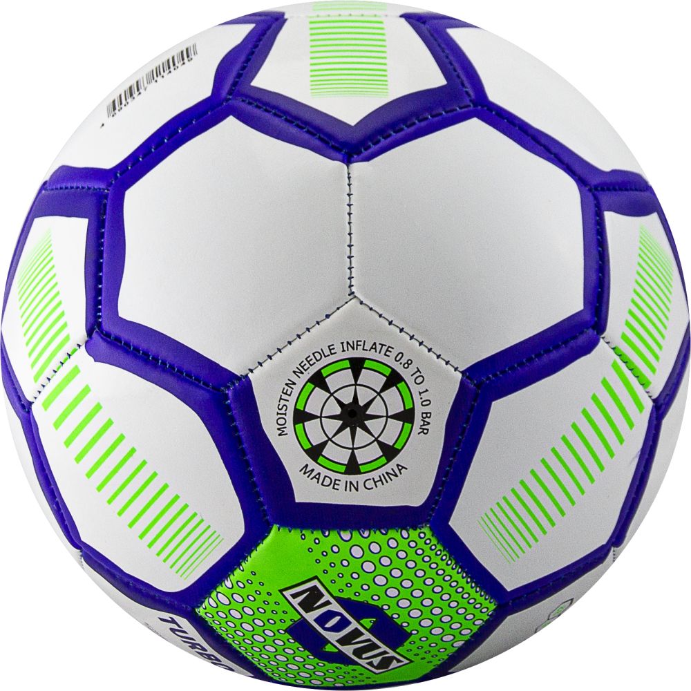 Мяч футбольный №5 Novus Turbo white/blue/green - фото2
