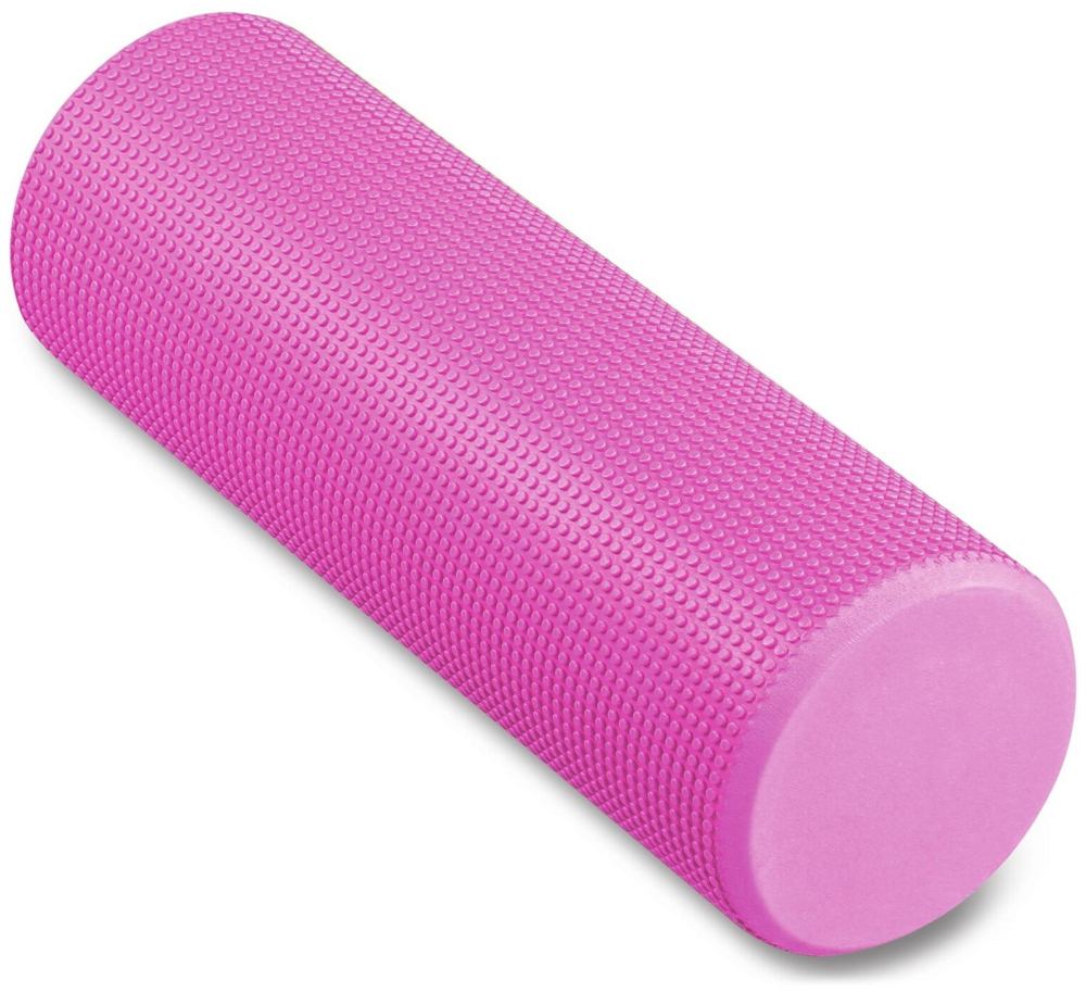 Ролик массажный для йоги INDIGO IN022 (60x15см) розовый - фото2