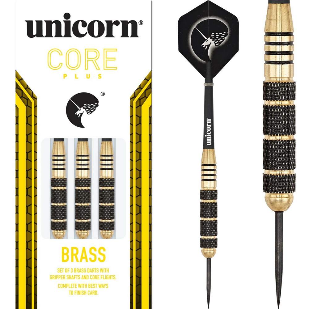 Дротики для дартса Steeltip Unicorn Core Plus Brass - фото
