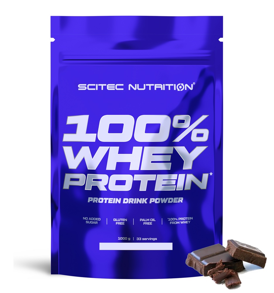 Протеин сывороточный (концентрат) Whey Protein Scitec Nutrition 1000г (шоколад) - фото