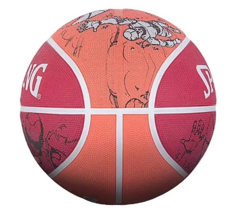 Мяч баскетбольный №7 Spalding Sketch red - фото3