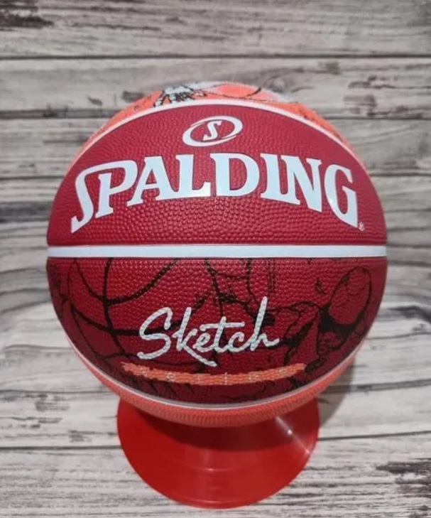 Мяч баскетбольный №7 Spalding Sketch red - фото4
