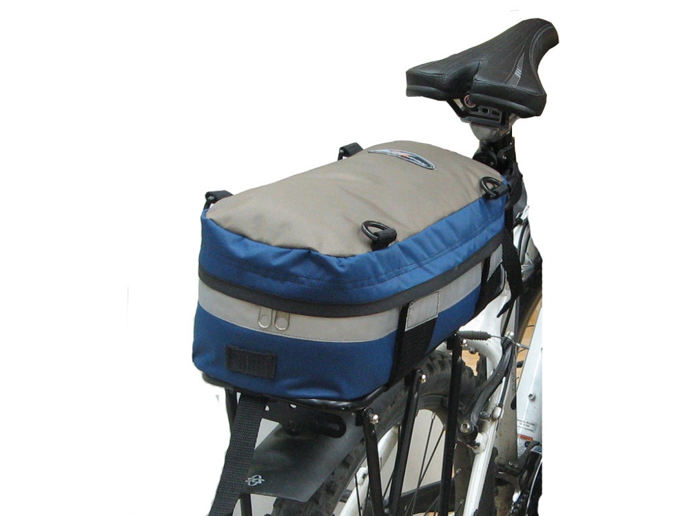 Велосумка на багажник Турлан Крок-8 л синий/серый - фото2