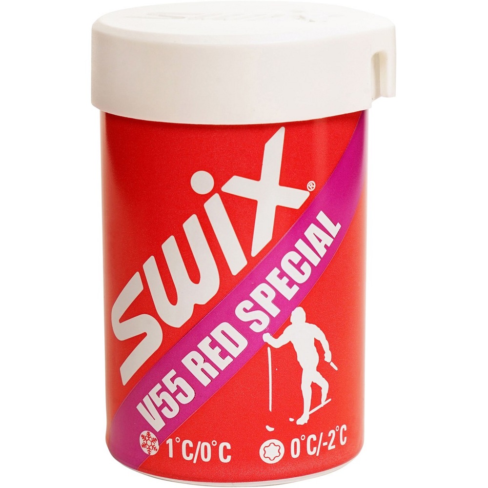 Мазь держания лыжная Swix V55 Red Specia Hardwax 0/+1Cl, 45 гр.